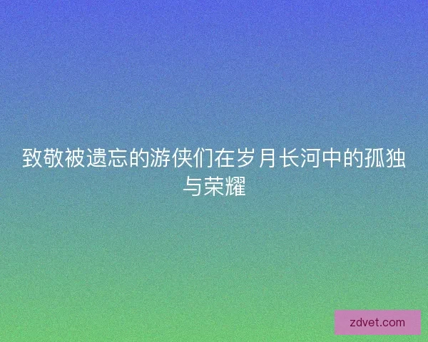 致敬被遗忘的游侠们在岁月长河中的孤独与荣耀