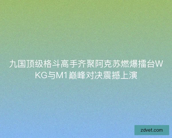 九国顶级格斗高手齐聚阿克苏燃爆擂台WKG与M1巅峰对决震撼上演
